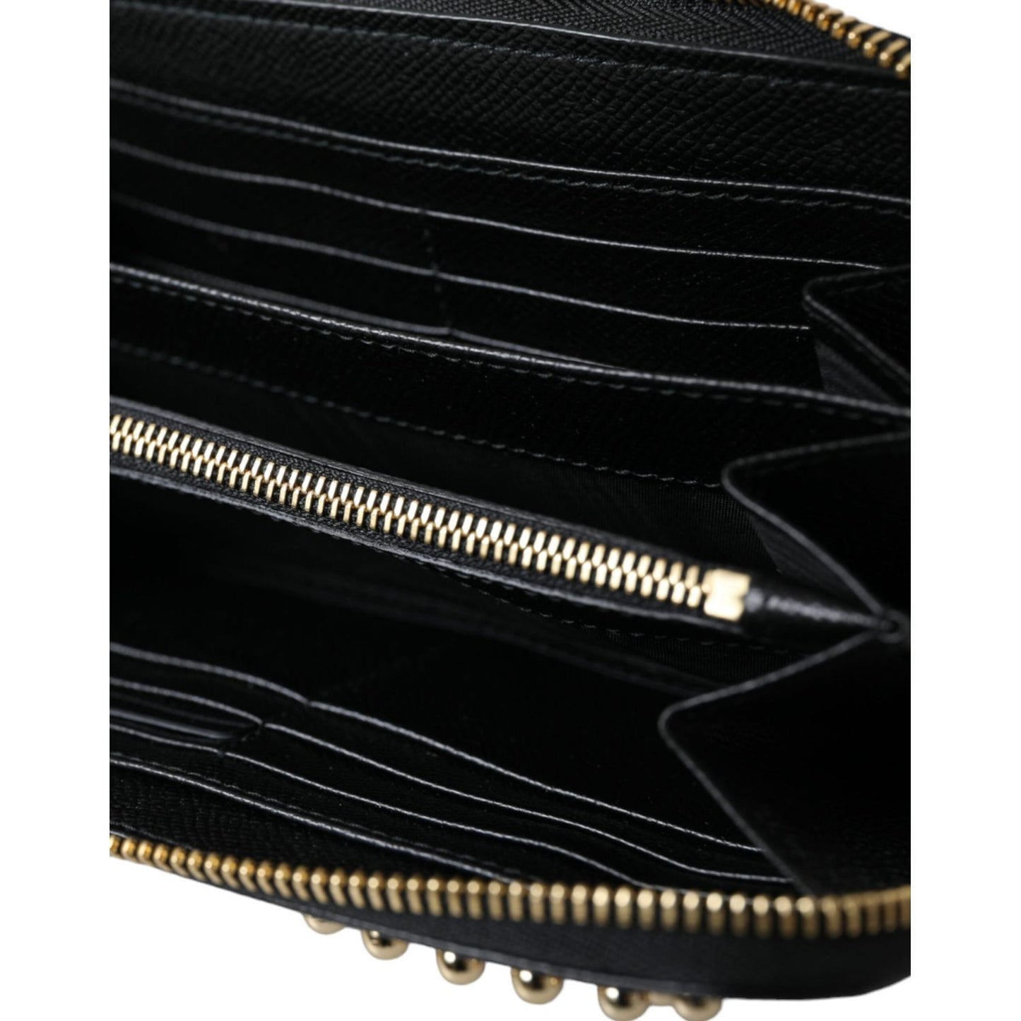 Dolce & Gabbana Black Blue Leather #DGFAMILY Zipper Continental Men Wallet Dolce & Gabbana Black