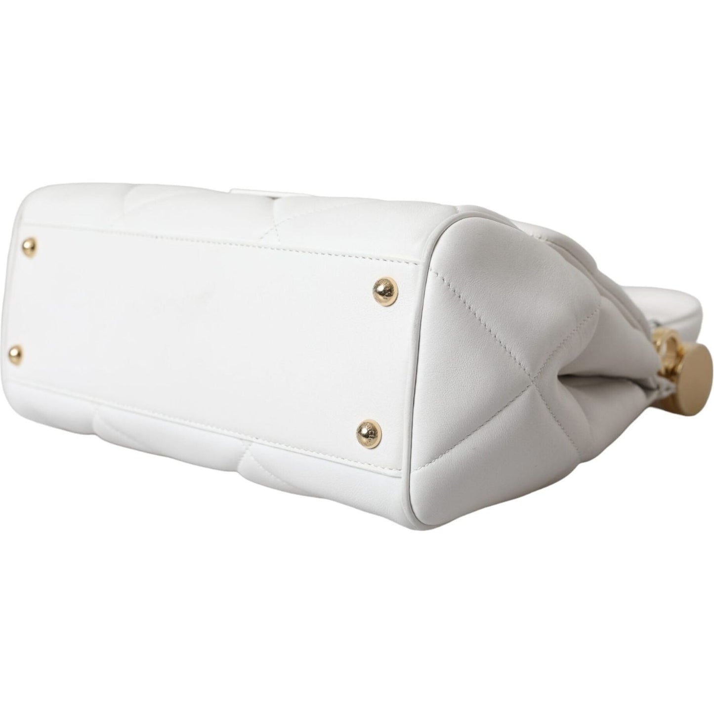 Dolce & Gabbana White Calf Leather 90's SICILY Shoulder Satchel Bag Dolce & Gabbana Lavender