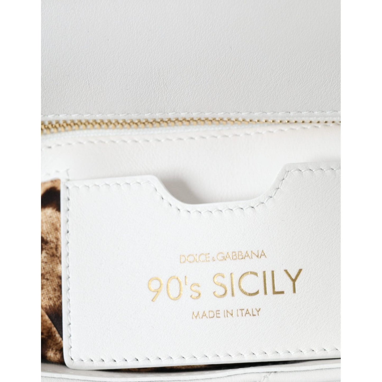 Dolce & Gabbana White Calf Leather 90's SICILY Shoulder Satchel Bag Dolce & Gabbana Lavender