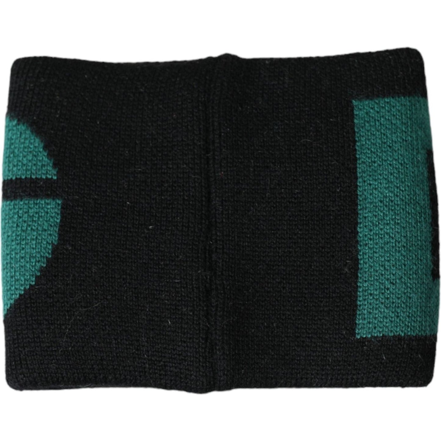 Dolce & Gabbana Black Green Wool Logo #DGMILLENNIALS Wristband Dolce & Gabbana Black