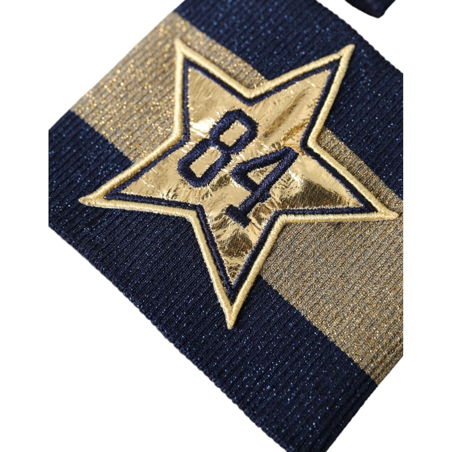 Dolce & Gabbana Black Gold Logo Star 84 Viscose Wristband Dolce & Gabbana Tan