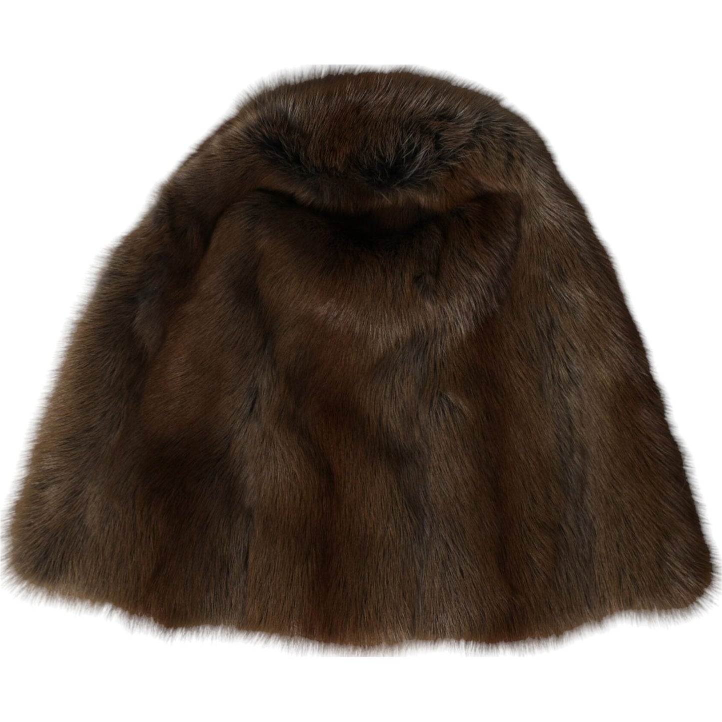 Dolce & Gabbana Brown Weasel Fur Womens Cashmere Hat Beanie Dolce & Gabbana Black