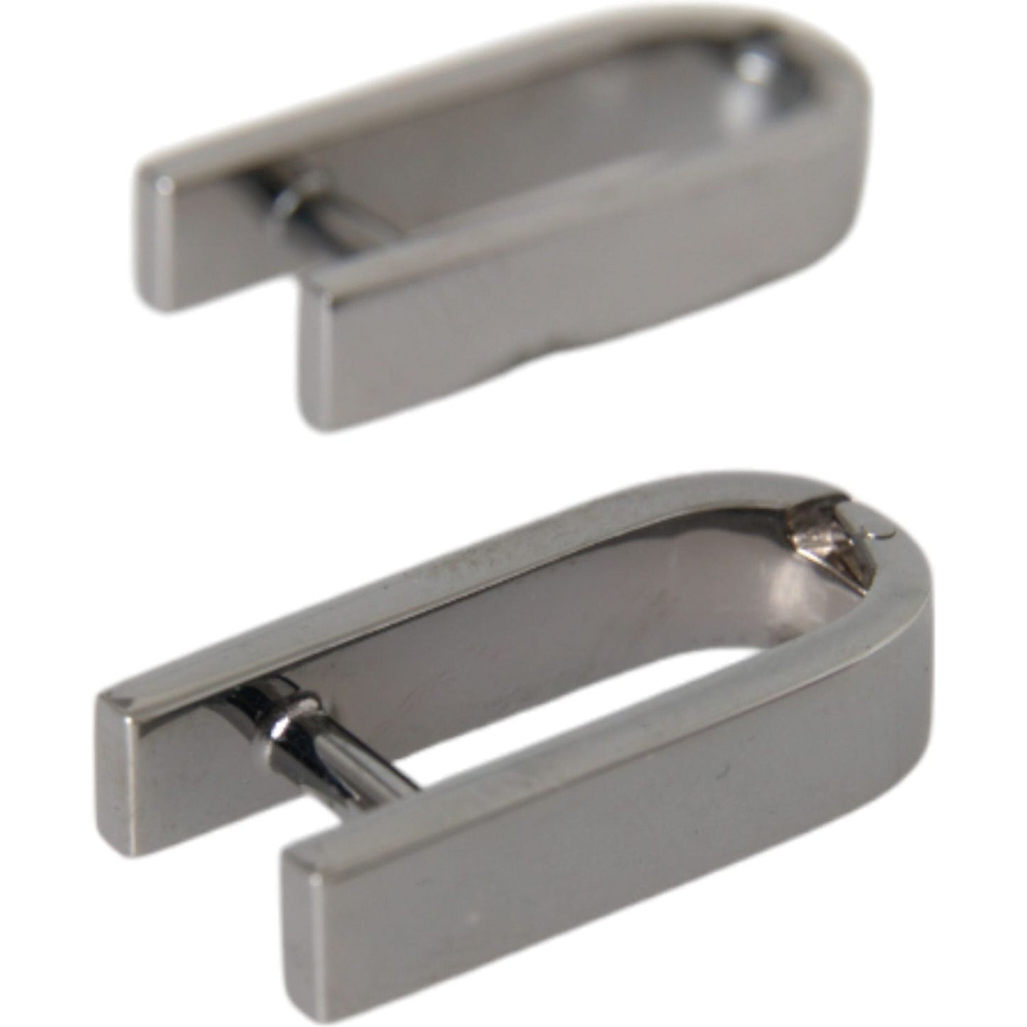 Dolce & Gabbana Silver Plated Metal Brass Pin Men Cufflinks Cufflinks Dolce & Gabbana Slate Gray