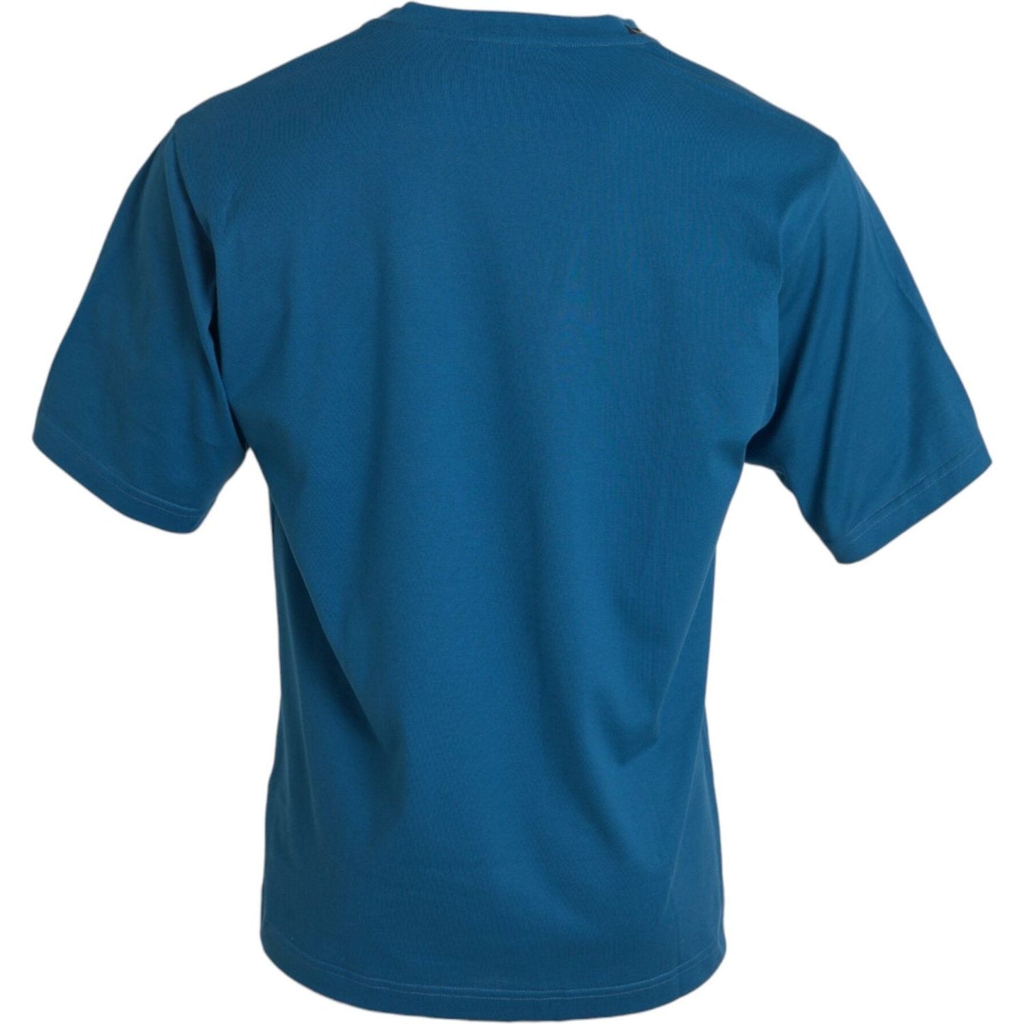 Dolce & Gabbana Blue Logo Round Neck Short Sleeves T-shirt Dolce & Gabbana Dark Slate Gray