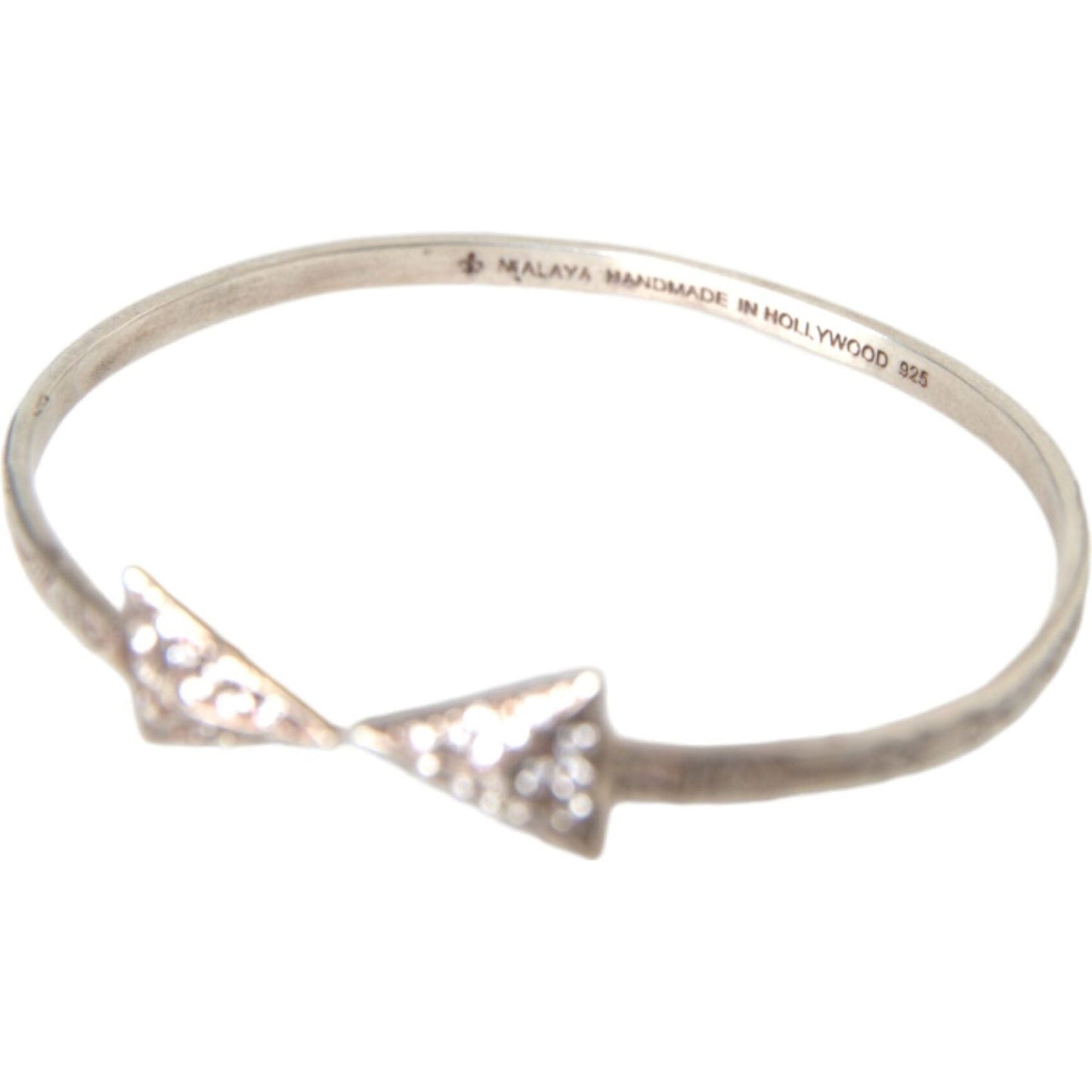 Nialaya Arrow Crystal 925 Silver Bangle Bracelet Women Bracelet Nialaya Gray