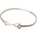 Nialaya Arrow Crystal 925 Silver Bangle Bracelet Women Bracelet Nialaya Gray