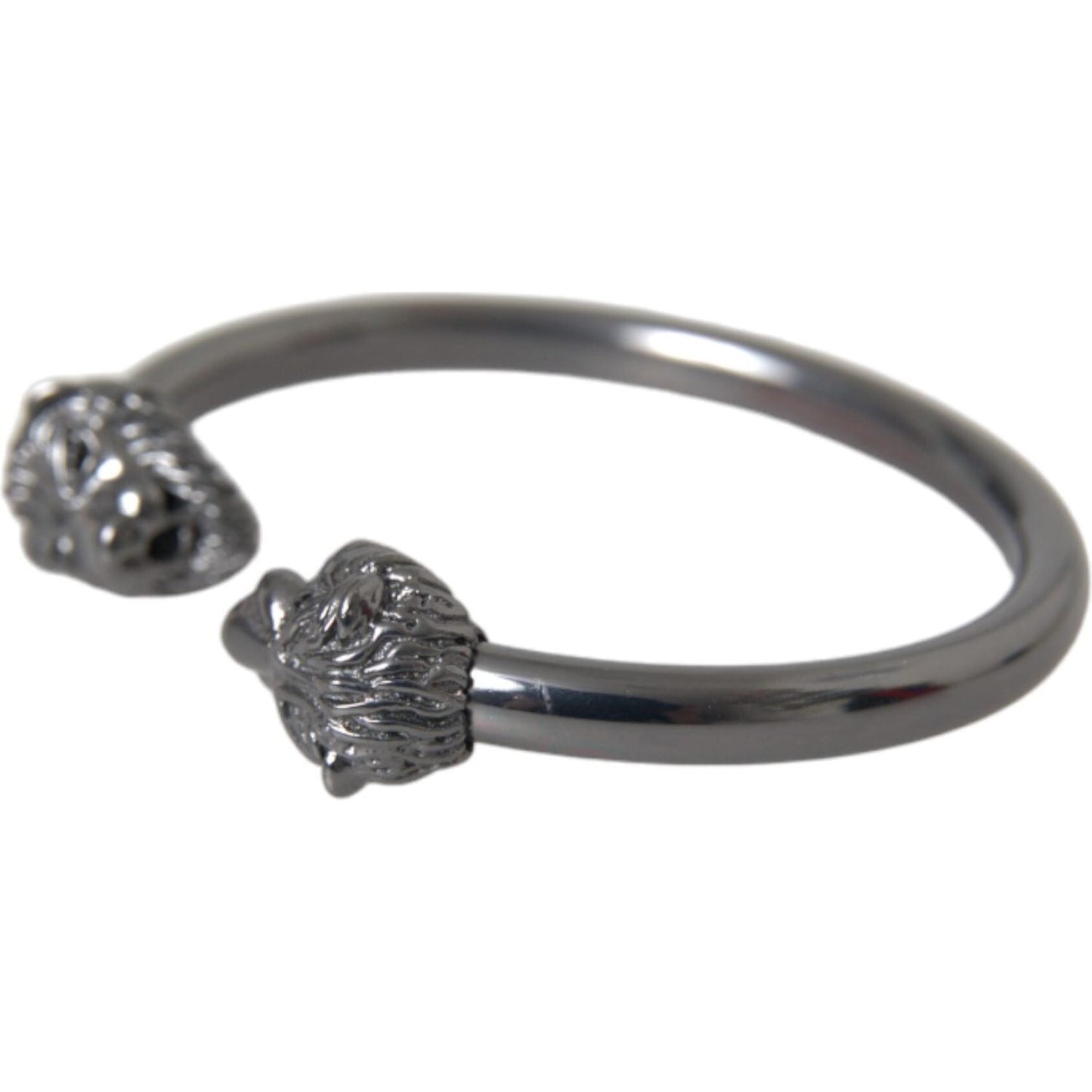 Nialaya Black Rhodium Lion Bangle Bracelet Women Bracelet Nialaya Dim Gray