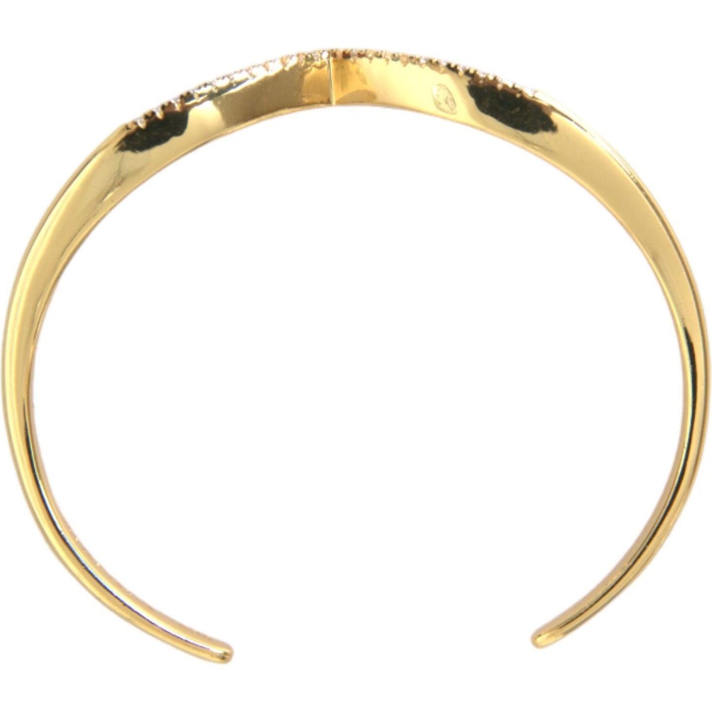 Nialaya Arched Wing Cuff Skyfall Gold CZ 925 Bracelet Bracelet Nialaya Tan