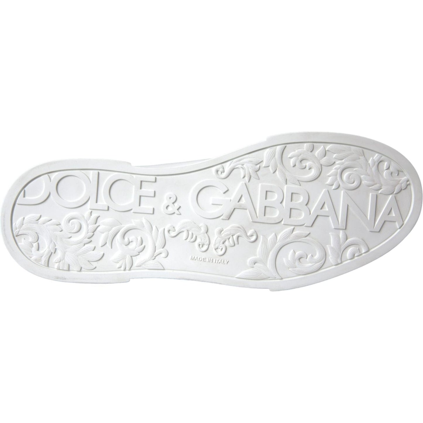 Dolce & Gabbana White Leather DG Logo Casual Low Top Sneakers Shoes Dolce & Gabbana Lavender