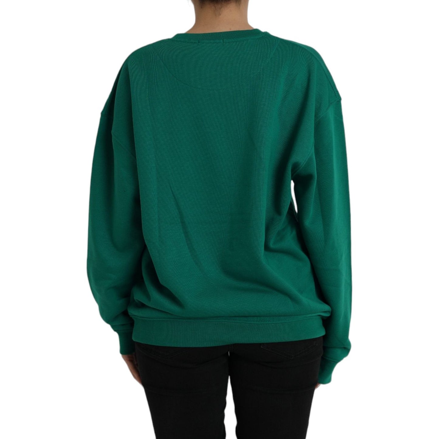 Philippe Model Green Cotton Logo Print Long Sleeves Pullover Sweater Philippe Model Dark Slate Gray