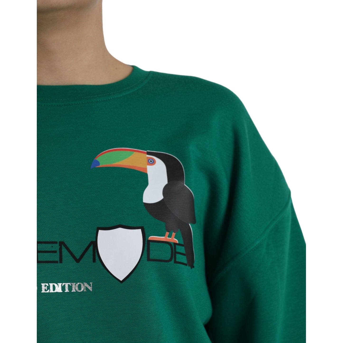 Philippe Model Green Cotton Logo Print Long Sleeves Pullover Sweater Philippe Model Dark Slate Gray