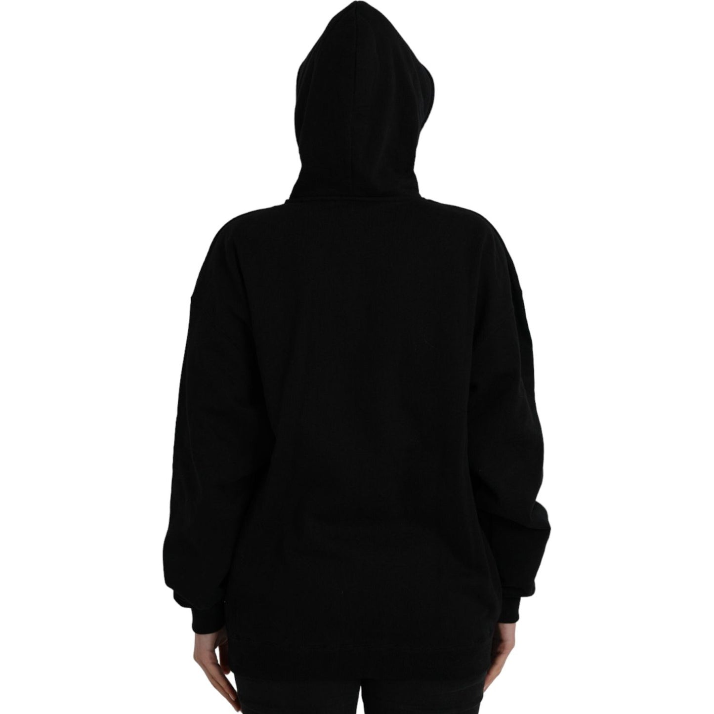 Balenciaga Black Cotton Logo Hooded Pullover Sweatshirt Sweater Balenciaga Black
