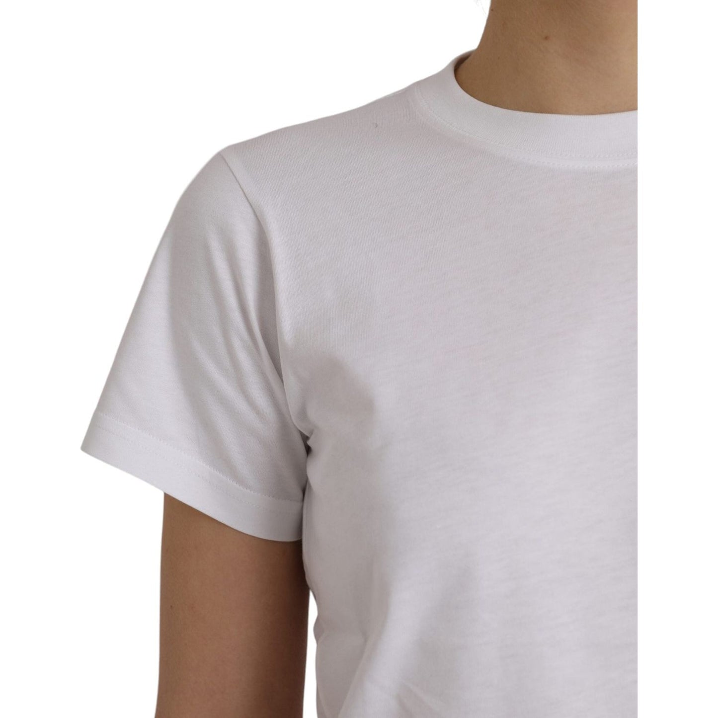 Balenciaga White Cotton Crew Neck Short Sleeves Tee T-shirt Balenciaga Gray