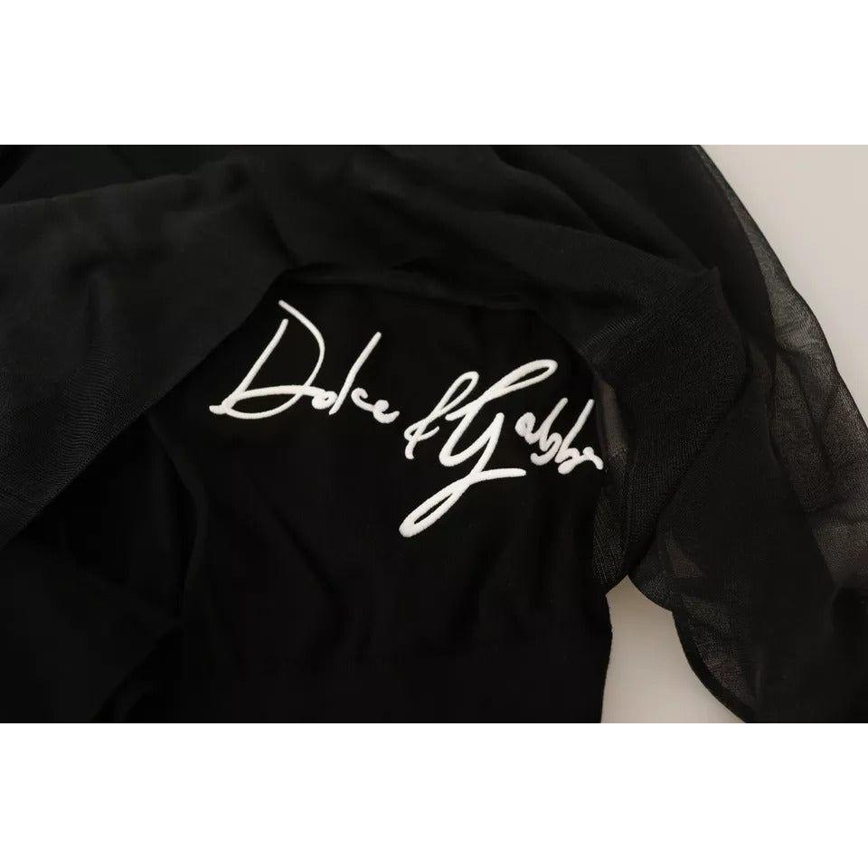 Dolce & Gabbana Black Logo Crewneck Long Sleeve Pullover Sweater Dolce & Gabbana Black