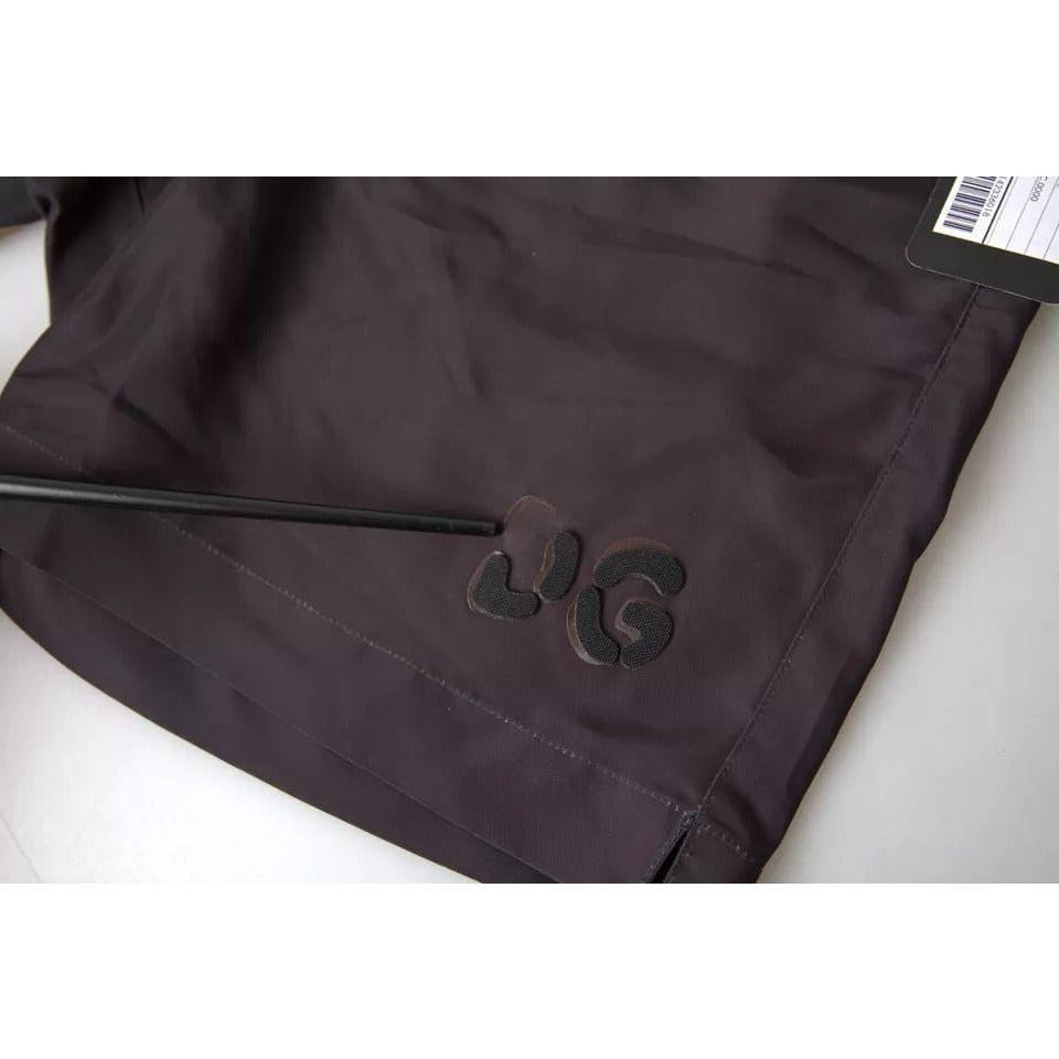 Dolce & Gabbana Dark Brown Leopard Beachwear Swimwear Shorts Dolce & Gabbana Dark Slate Gray