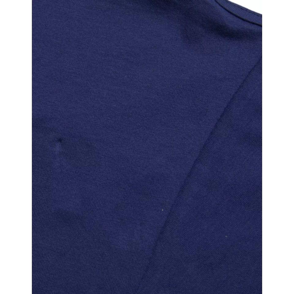 Dolce & Gabbana Royal Blue Round Neck Short Sleeve T-shirt Dolce & Gabbana Midnight Blue