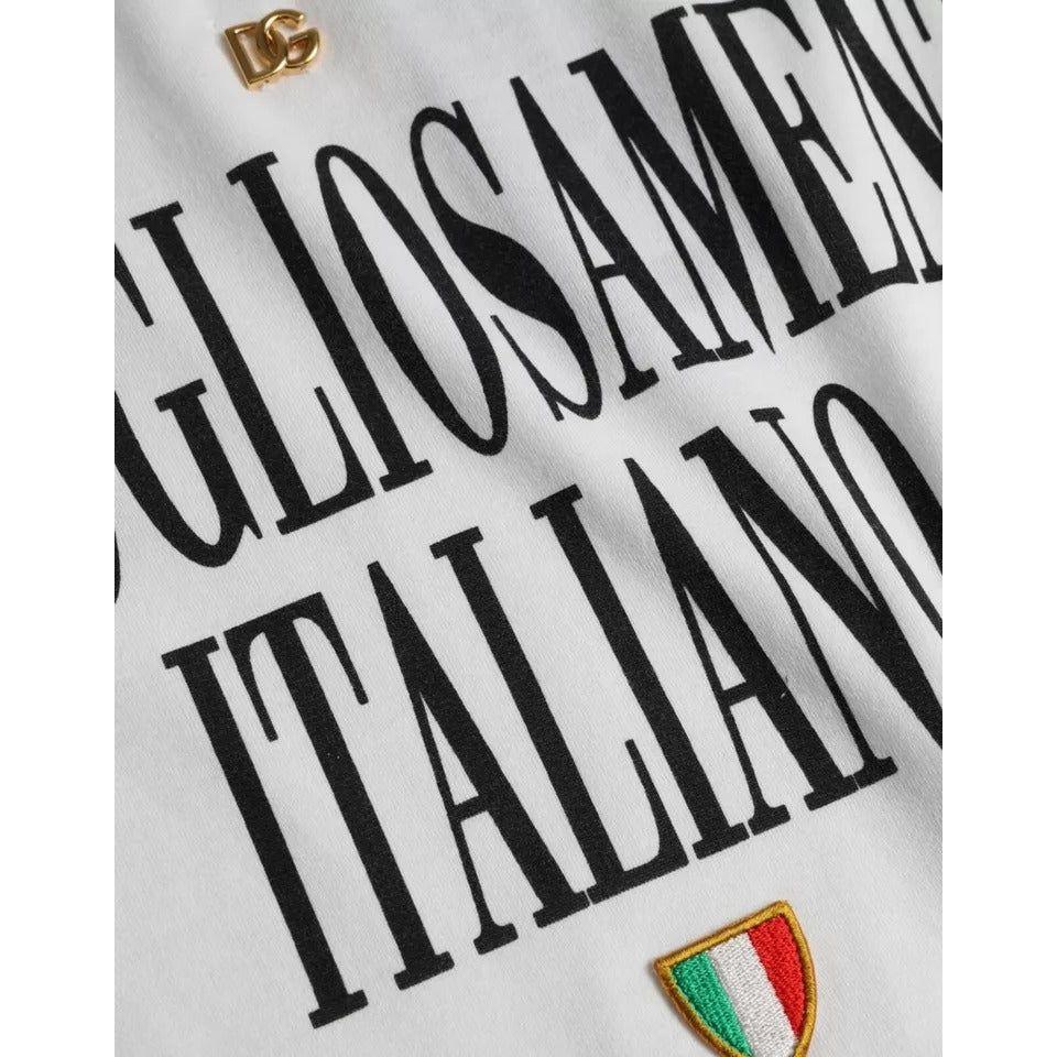 Dolce & Gabbana White Logo Cotton Round Neck Short Sleeves T-shirt Dolce & Gabbana Black
