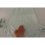 Dolce & Gabbana Mint Green 3/4 Sleeves Turtle Neck Silk Top Dolce & Gabbana Light Slate Gray