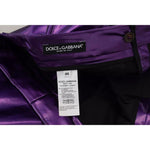 Dolce & Gabbana Purple Shining Men Casual Pants Dolce & Gabbana Black