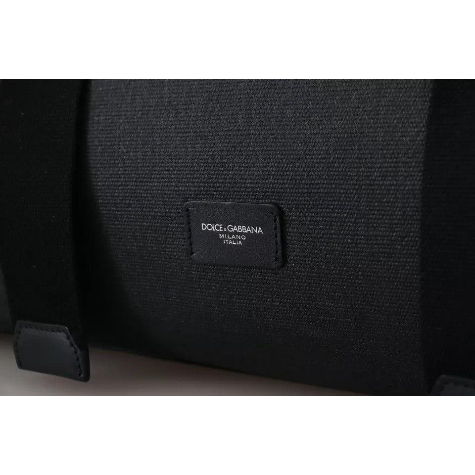 Dolce & Gabbana Black Gray Holdall Tote Men Hand Shoulder Bag Dolce & Gabbana Black