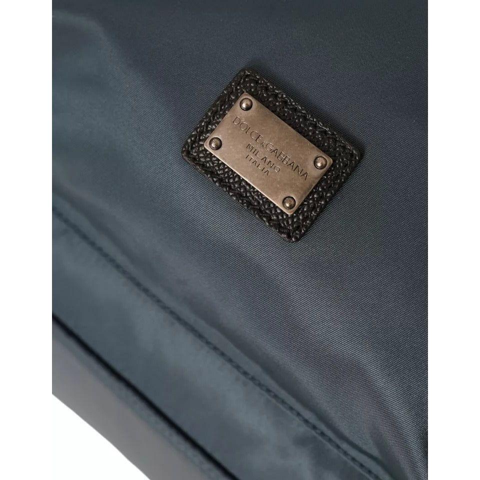 Dolce & Gabbana Blue Nylon #DGFamily Patch Men Backpack Bag Dolce & Gabbana Dark Slate Gray