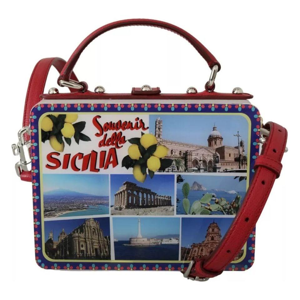 Dolce & Gabbana White Plexi Box Sicilia Square Hand Shoulder Purse Bag Dolce & Gabbana Dark Slate Gray