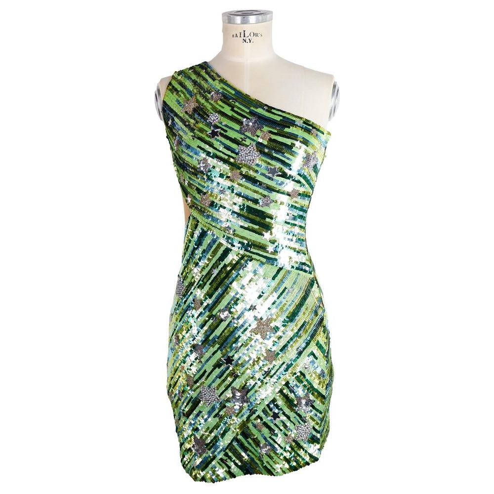 Elisabetta Franchi Green Polyamide Women Dress Elisabetta Franchi Gray
