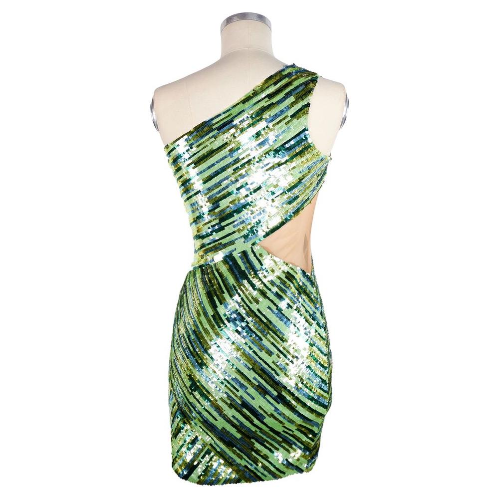 Elisabetta Franchi Green Polyamide Women Dress Elisabetta Franchi Gray