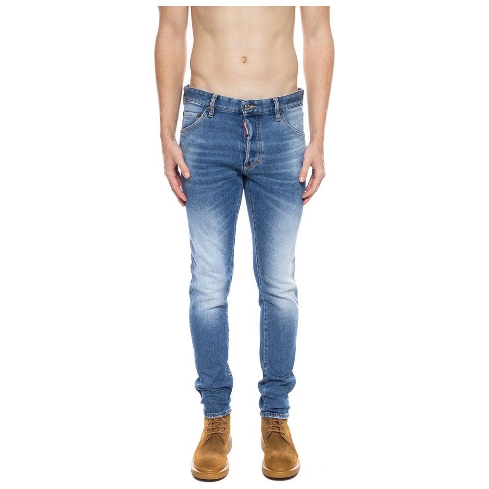 Dsquared² Blue Cotton Men's Distressed Jean Dsquared² Gray