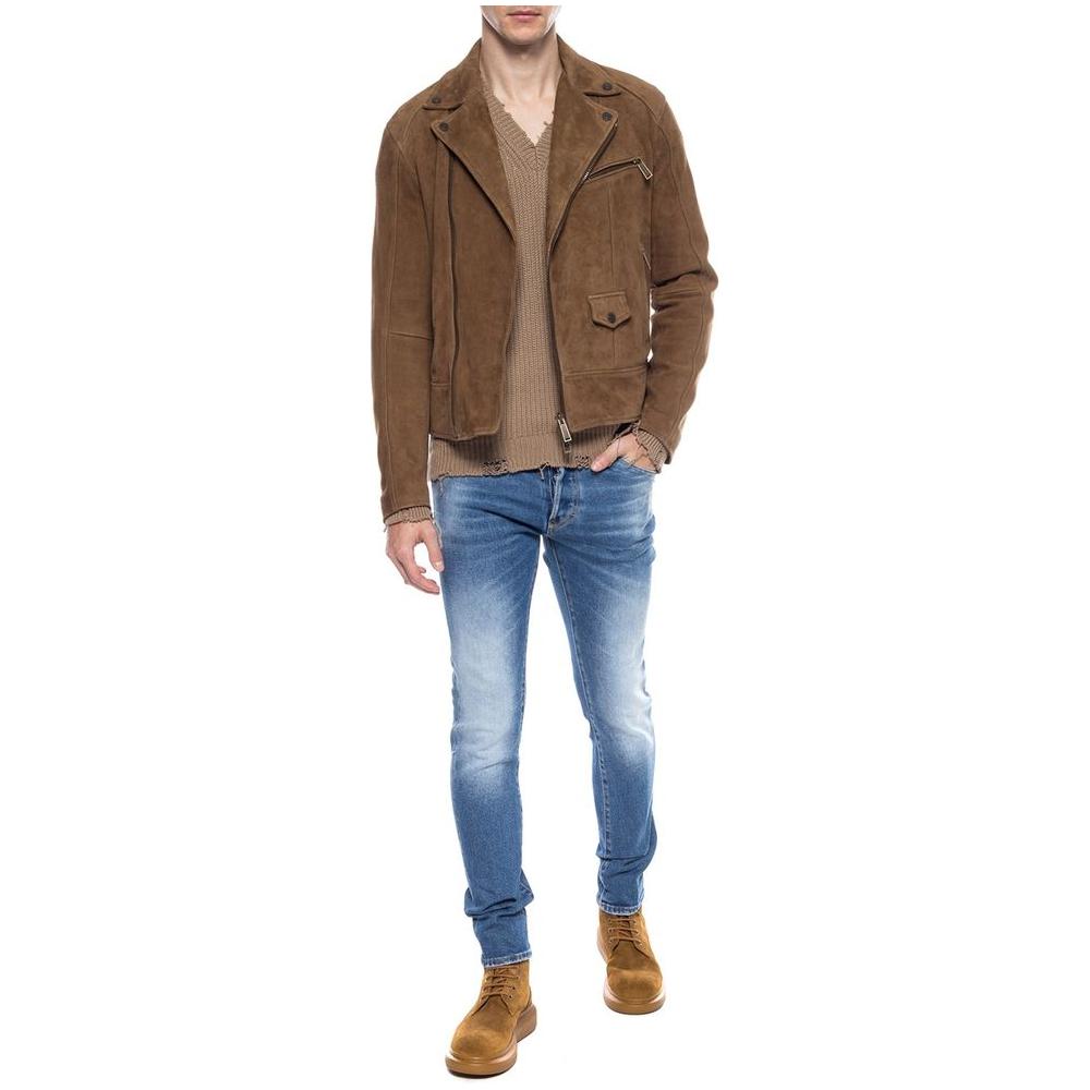 Dsquared² Blue Cotton Men's Distressed Jean Dsquared² Dim Gray