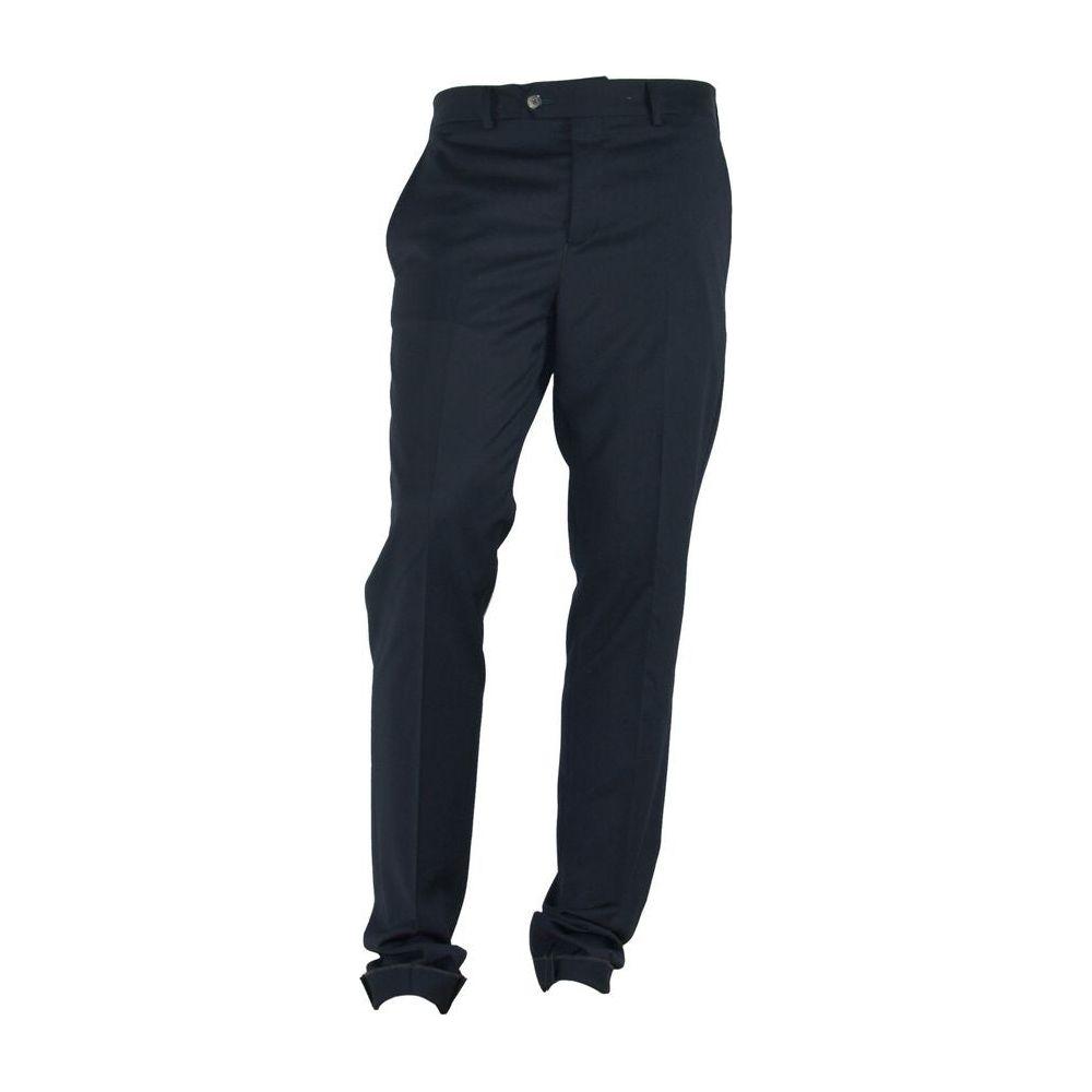 Made in Italy Elegant Black Italian Designer Trousers Made in Italy Dark Slate Gray