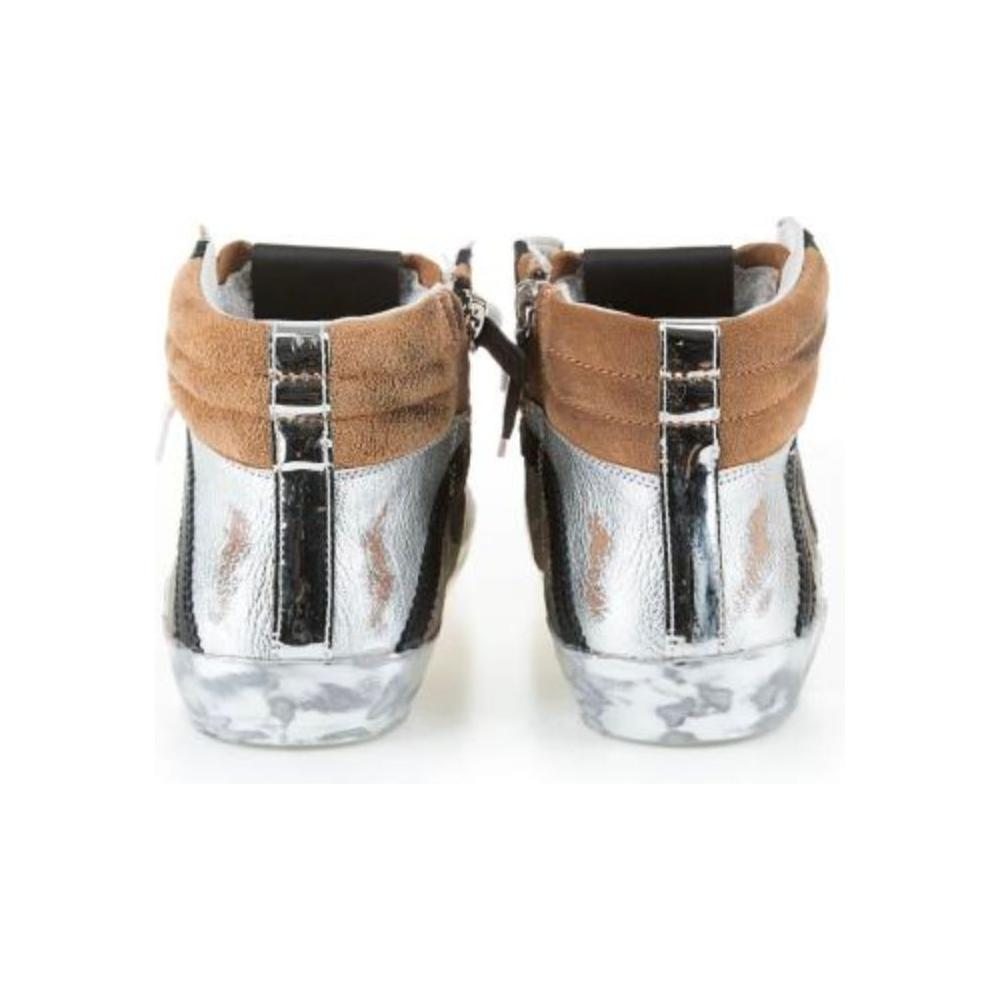 Philippe Model Army Green High-Top Sneakers with Leather Accents Philippe Model Light Gray