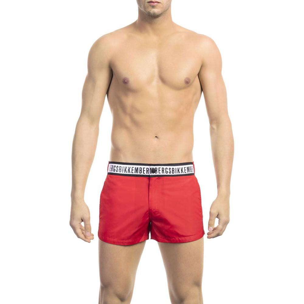 Bikkembergs Red Polyamide Men's Swim Short Bikkembergs Tan