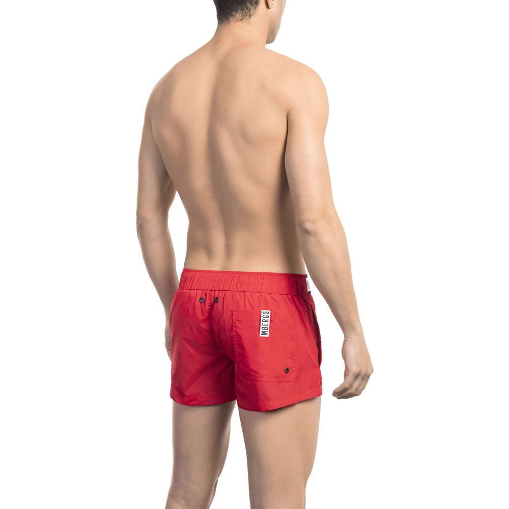 Bikkembergs Red Polyamide Men's Swim Short Bikkembergs Rosy Brown