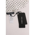 Dolce & Gabbana White Polka Dotted Silk T-shirt Top TSH1438-3