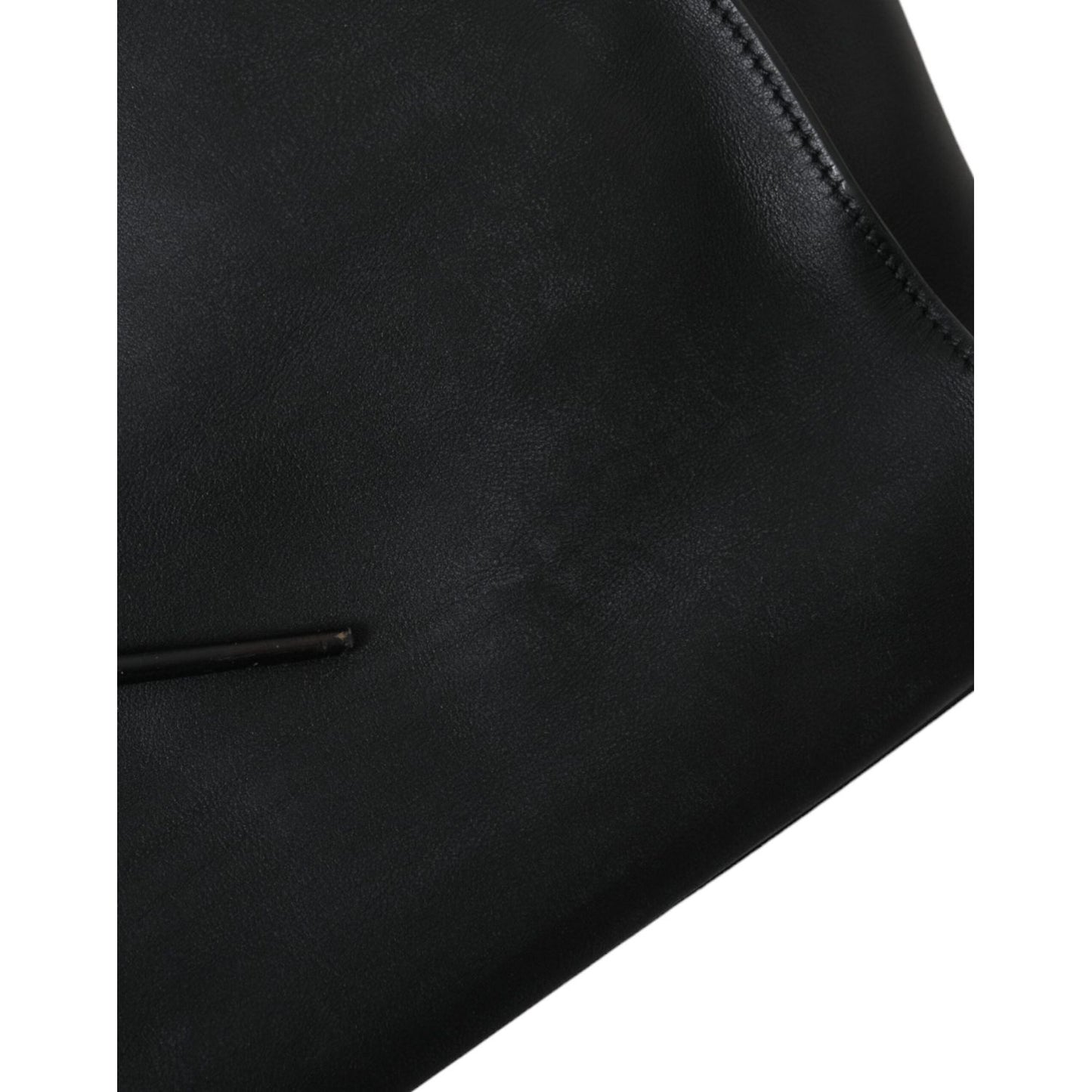 Dolce & Gabbana Black Washed Calfskin Biker Style Shopper Bag Dolce & Gabbana Black