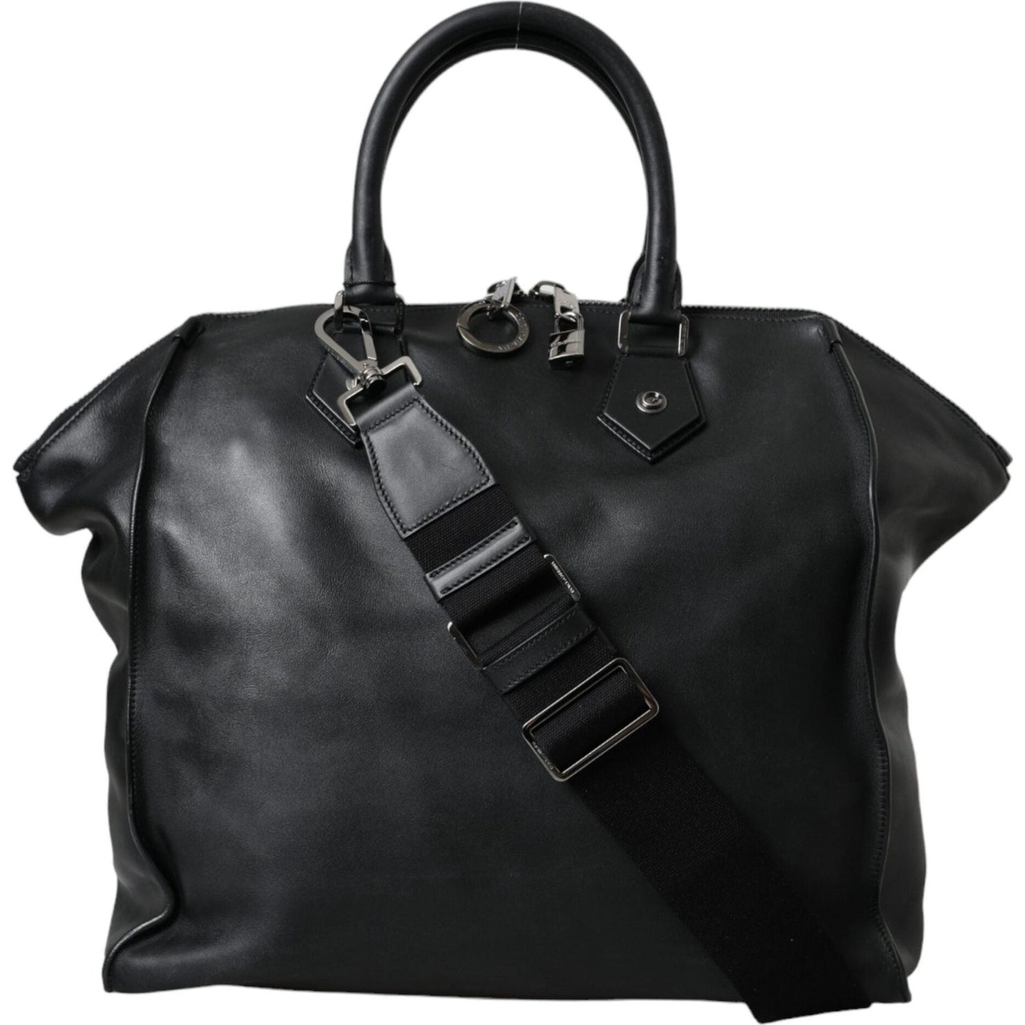 Dolce & Gabbana Black Washed Calfskin Biker Style Shopper Bag Dolce & Gabbana Dark Slate Gray