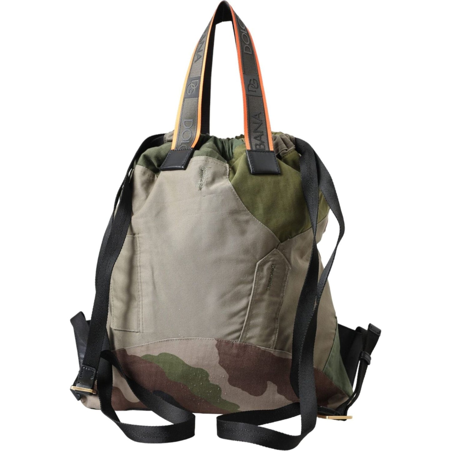Dolce & Gabbana Military Green Patchwork Rucksack Backpack Bag Dolce & Gabbana Dark Slate Gray