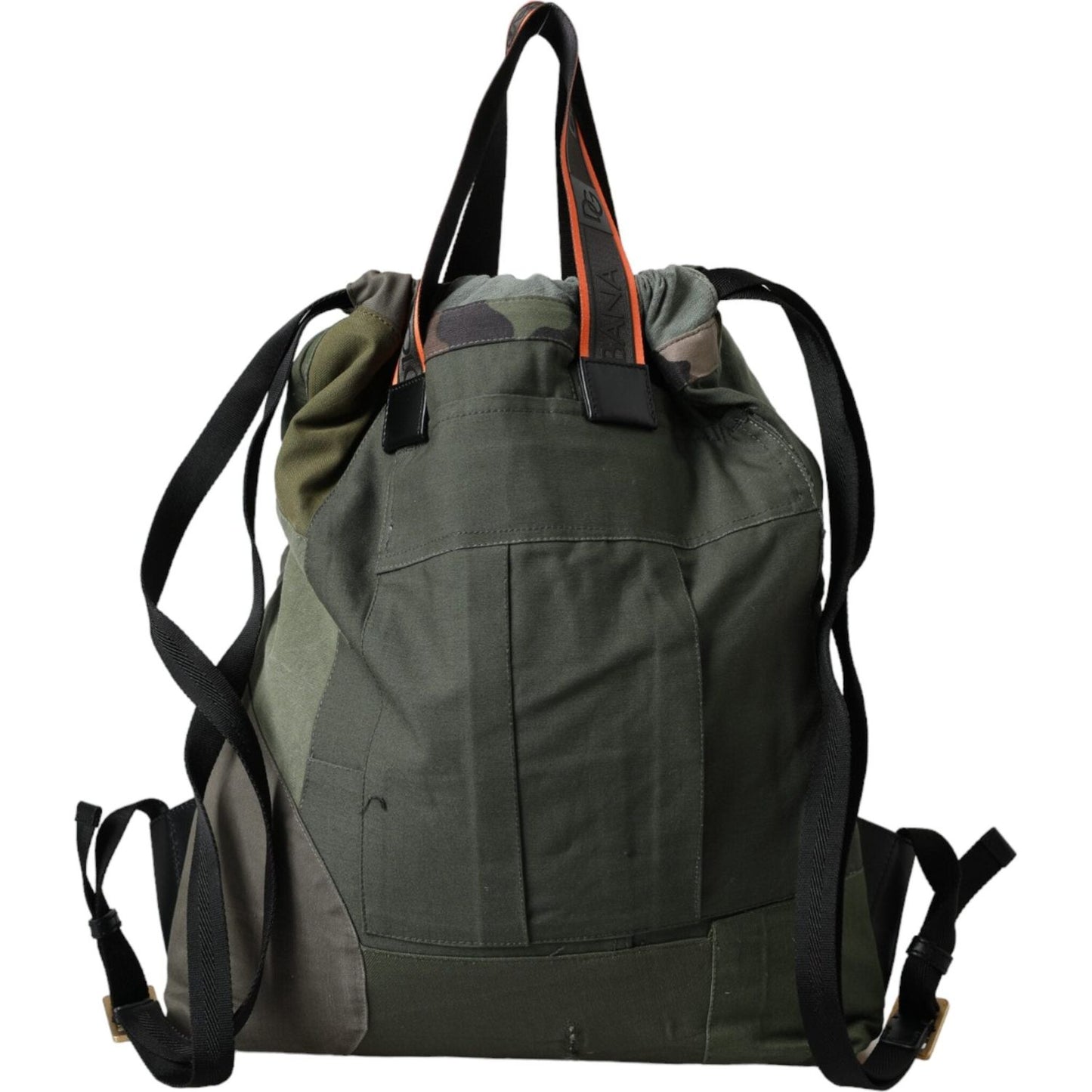 Dolce & Gabbana Military Green Patchwork Rucksack Backpack Bag Dolce & Gabbana Dark Slate Gray