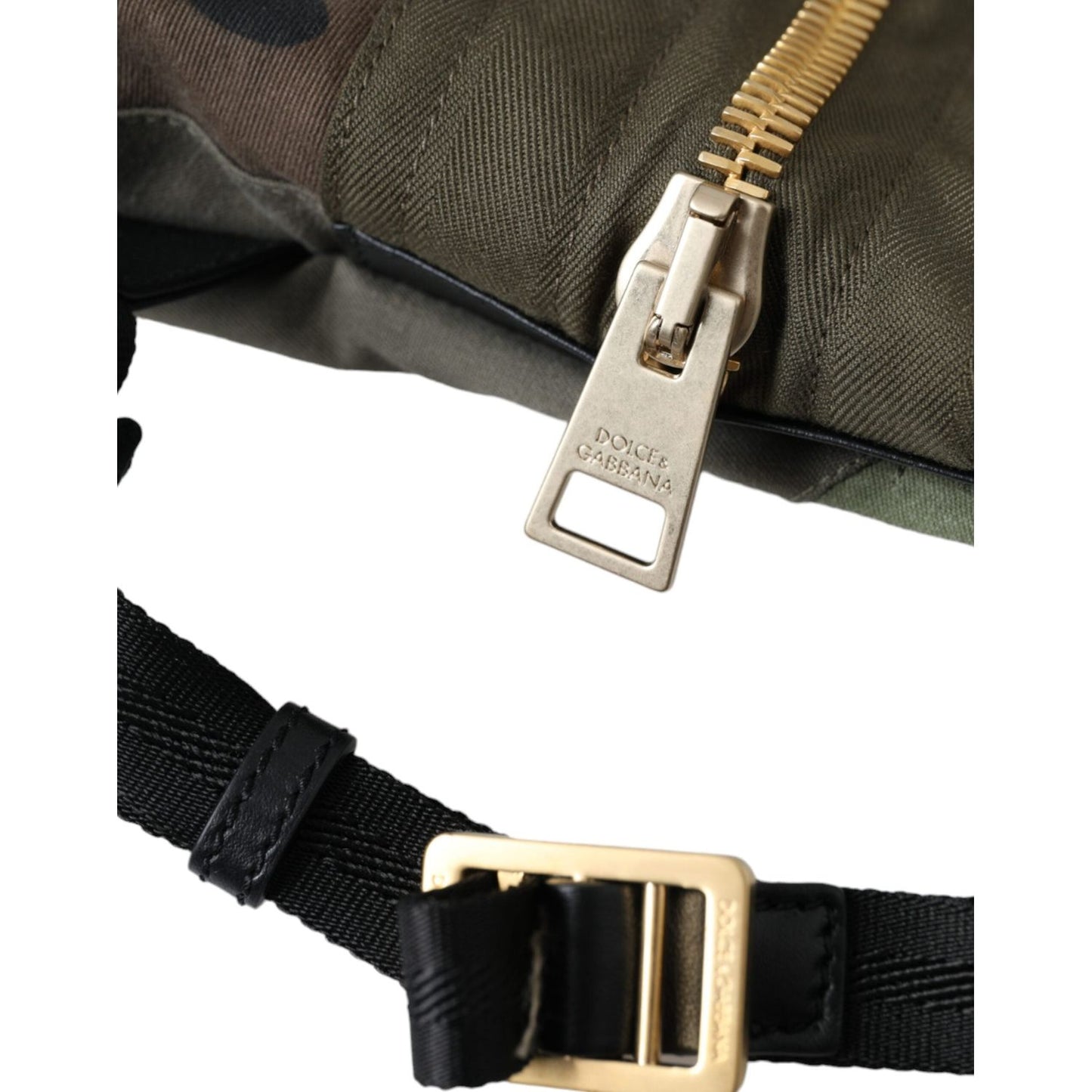Dolce & Gabbana Military Green Patchwork Rucksack Backpack Bag Dolce & Gabbana Dark Slate Gray