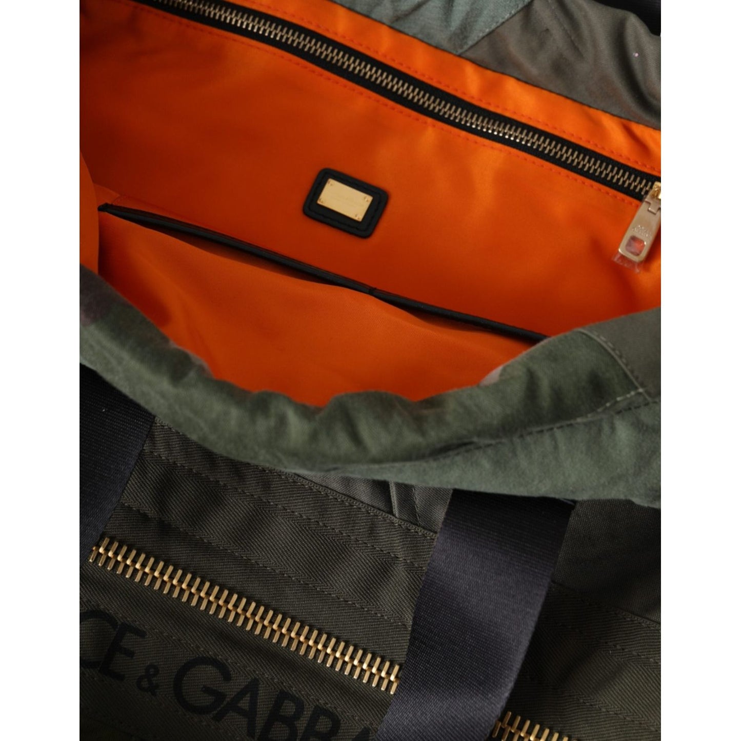 Dolce & Gabbana Military Green Patchwork Rucksack Backpack Bag Dolce & Gabbana Dark Slate Gray
