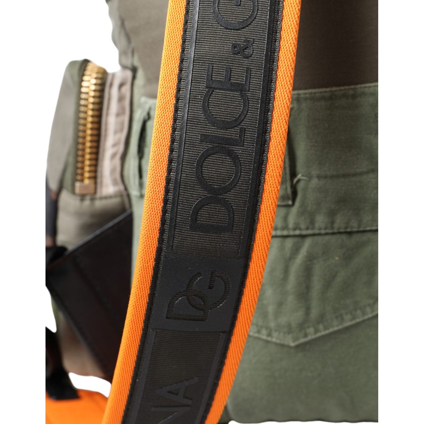 Dolce & Gabbana Military Green Patchwork Rucksack Backpack Bag Dolce & Gabbana Dark Slate Gray