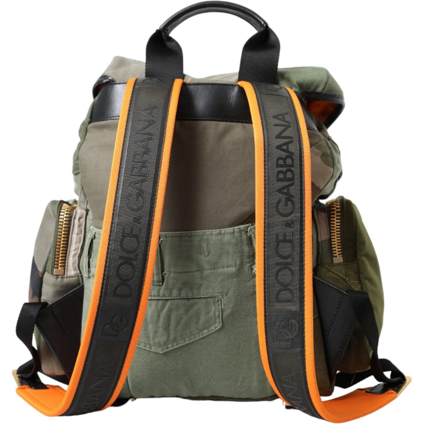 Dolce & Gabbana Military Green Patchwork Rucksack Backpack Bag Dolce & Gabbana Dark Slate Gray