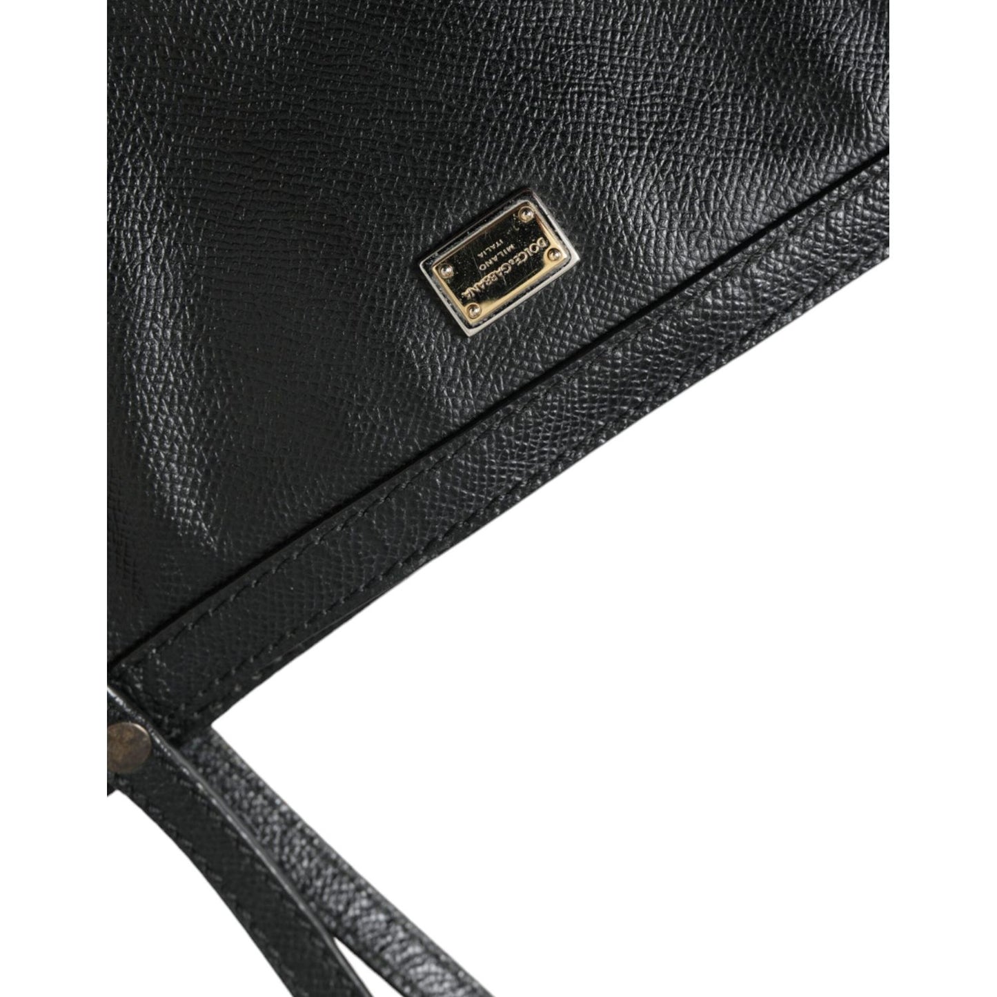 Dolce & Gabbana Black Leather Miss Escape Shopping Tote Women Bag Dolce & Gabbana Dark Slate Gray