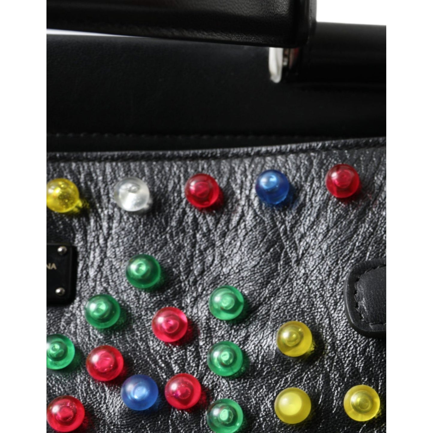 Dolce & Gabbana Black SICILY Leather LED Top Handle Shoulder Bag Dolce & Gabbana Dark Slate Gray