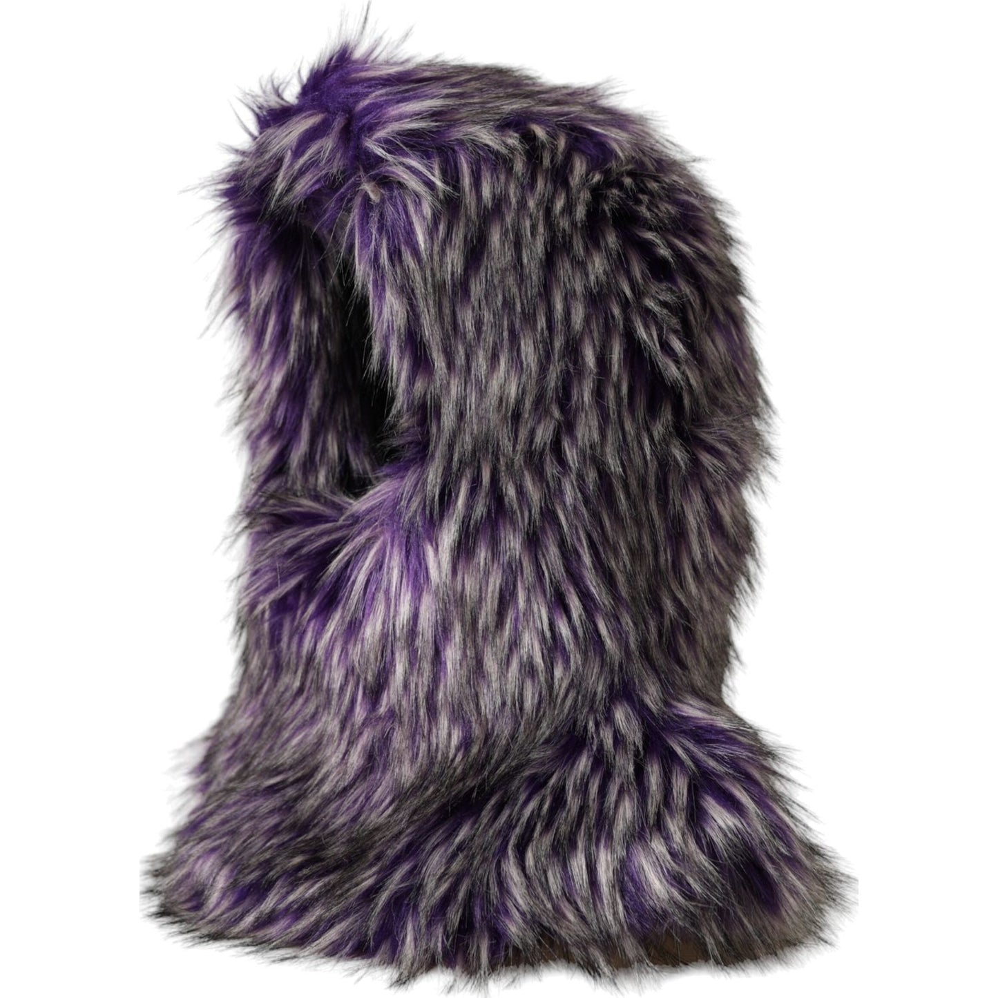 Dolce & Gabbana Purple Faux Fur Whole Head Wrap Hat HAT9566-57