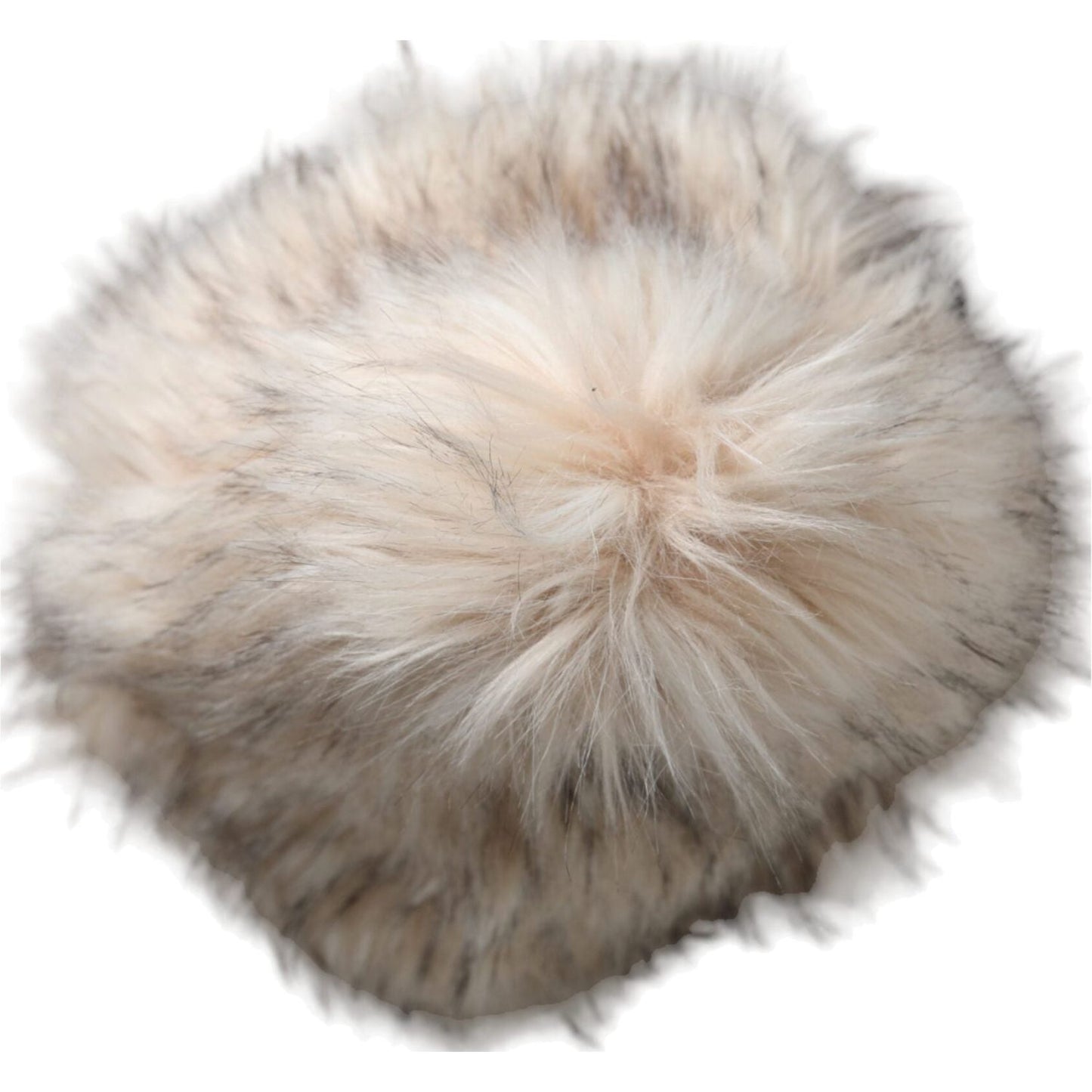 Dolce & Gabbana Beige Acrylic Fur Women Bucket Hat Dolce & Gabbana Gray