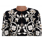 Dolce & Gabbana Black Baroque Floral Crystal Jacket JKT1042-3