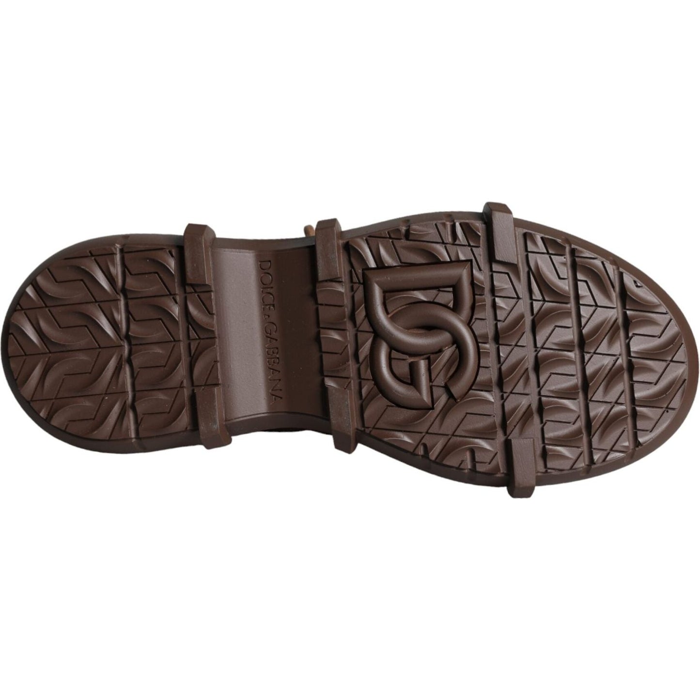 Dolce & Gabbana Brown Suede Leather Military Combat Men Boots Shoes Dolce & Gabbana Dark Slate Gray