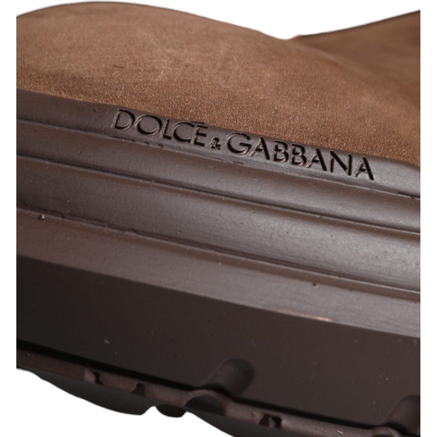 Dolce & Gabbana Brown Suede Leather Military Combat Men Boots Shoes Dolce & Gabbana Dim Gray